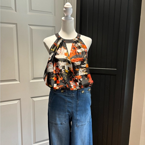 Calling all Race Fans!  NWT - Kenneth Cole Checkered Flag Halter Top  -Sz M - Picture 2 of 9